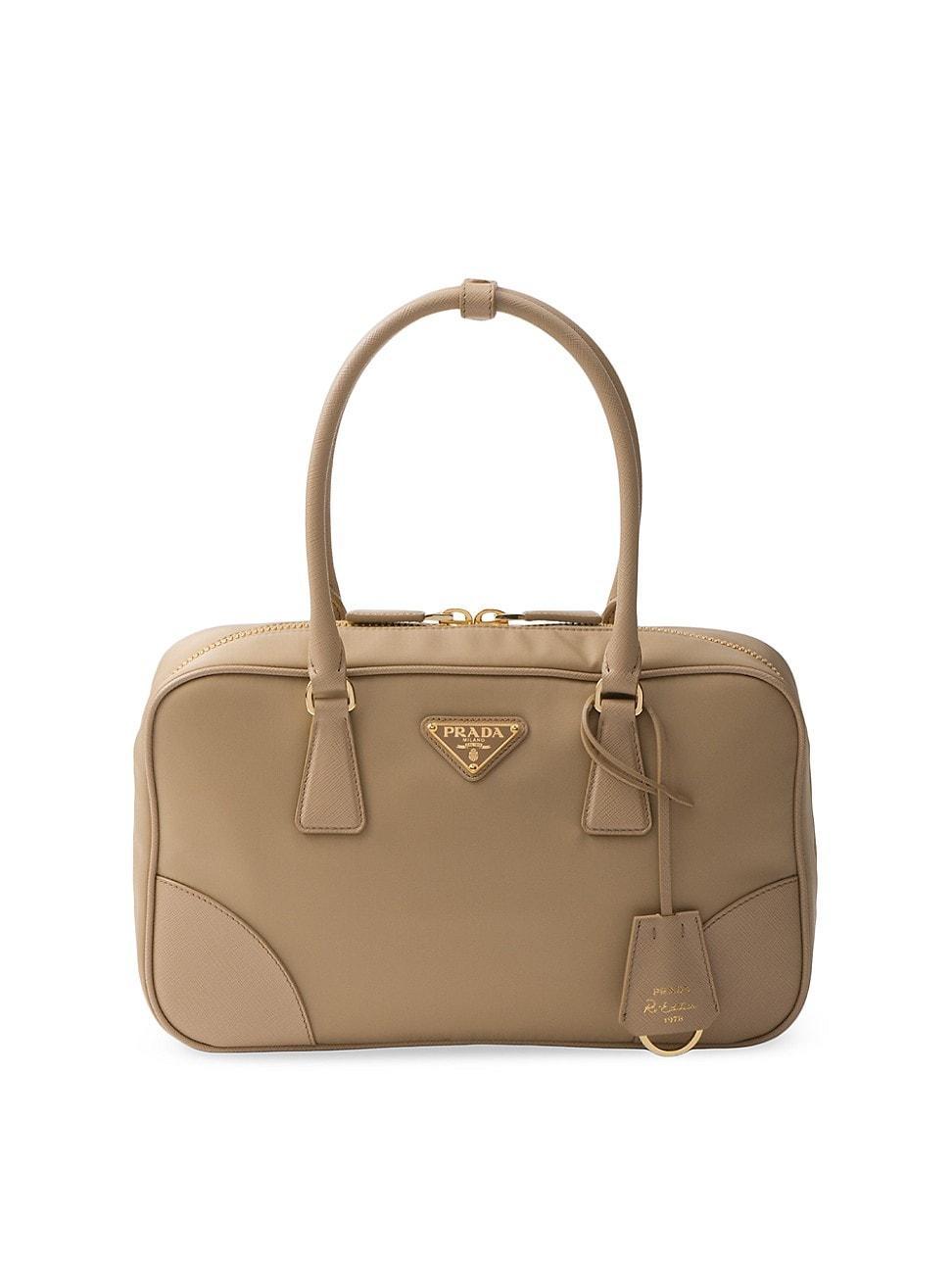 Womens Re-Edition 1978 Medium Re-Nylon and Saffiano Leather Two Handle Bag Product Image