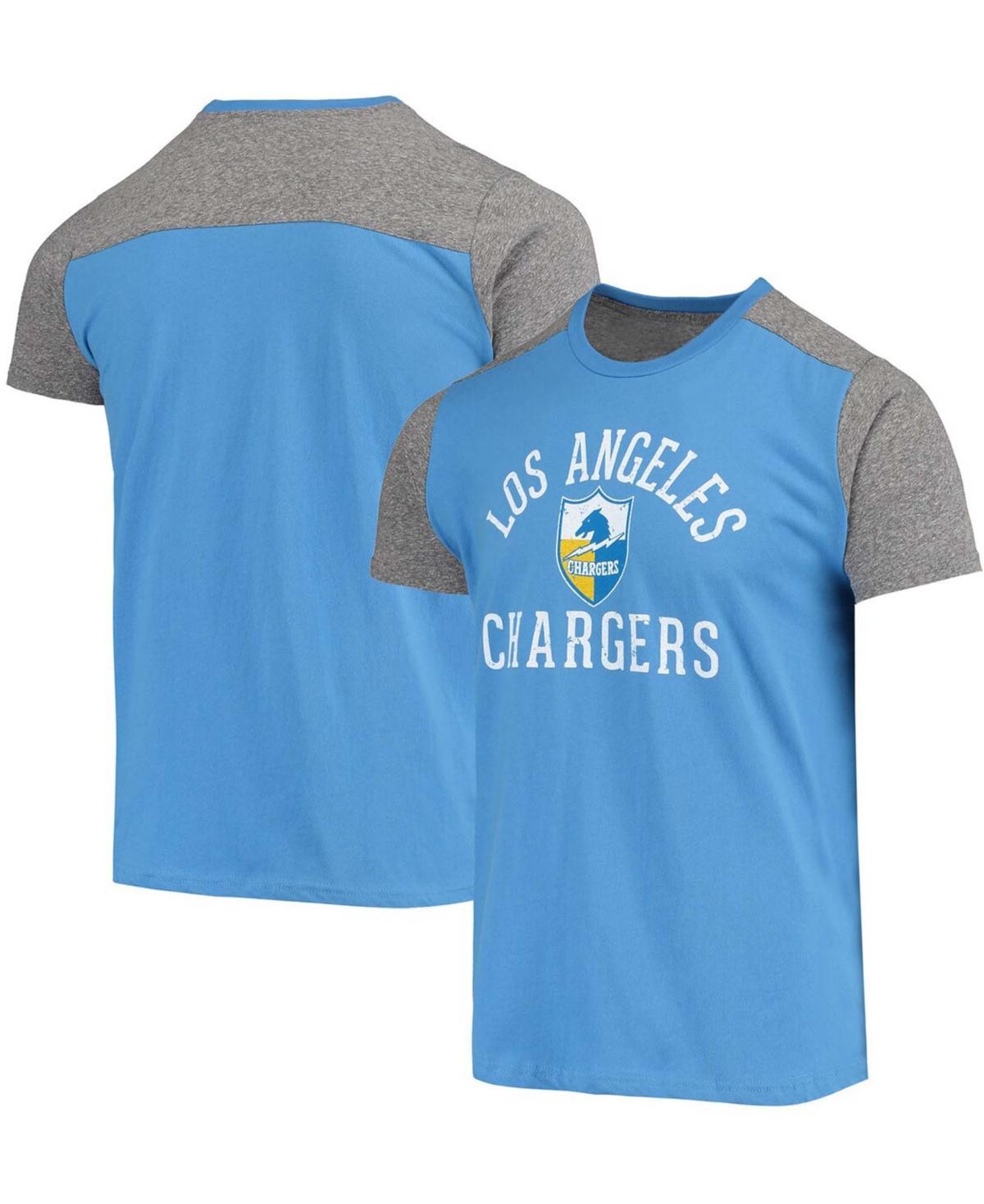 Mens Powder Blue Los Angeles Chargers Gridiron Classics Field Goal Slub T-shirt - Blue Product Image