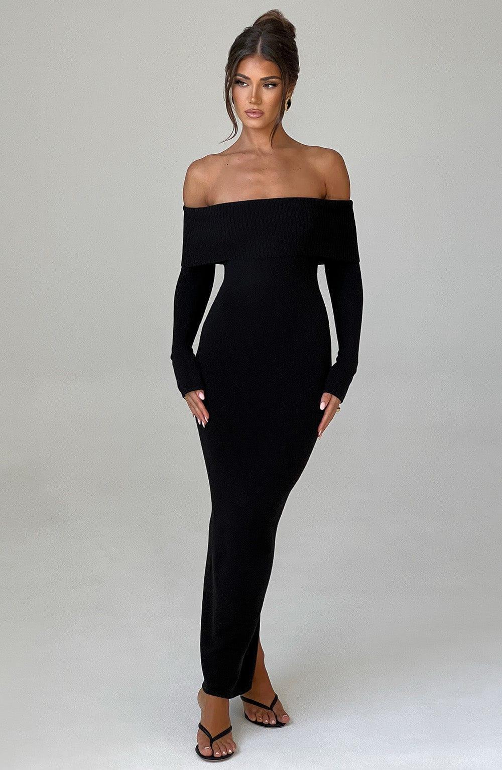 Beverley Knit Maxi Dress - Black Product Image