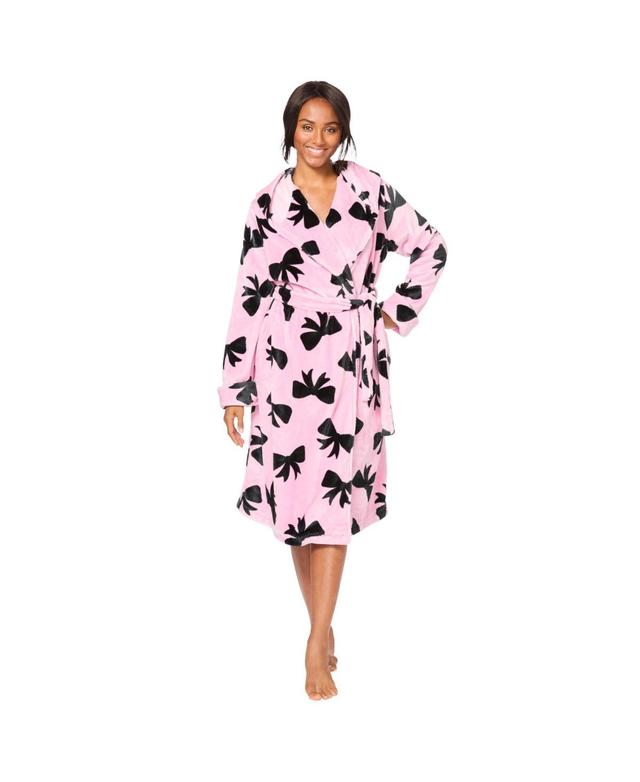 Dreams & Co. Womens Dreams & Co Plush Hooded Wrap Robe Product Image