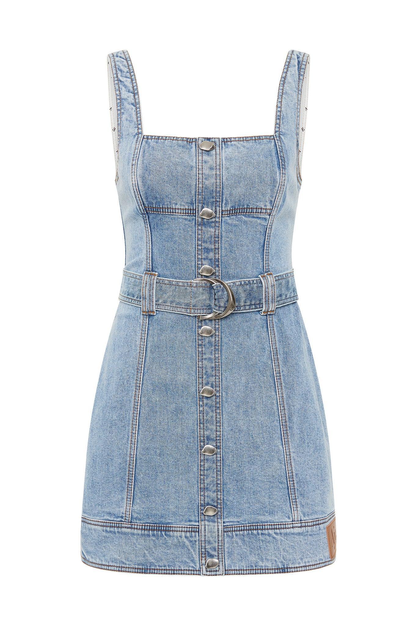 Zariah Denim Mini Dress Product Image