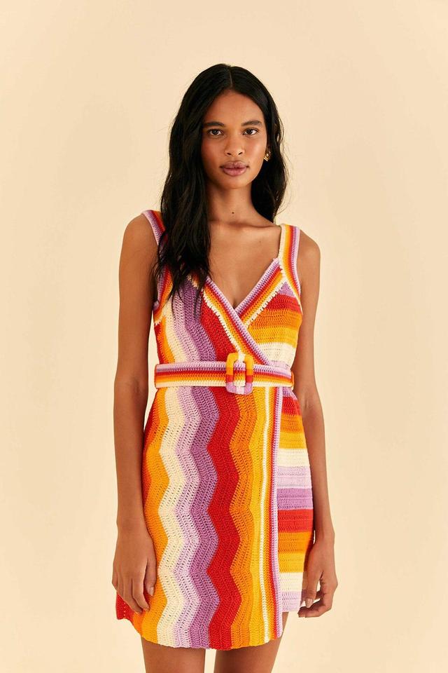 Multi Stripes Crochet Dress Product Image