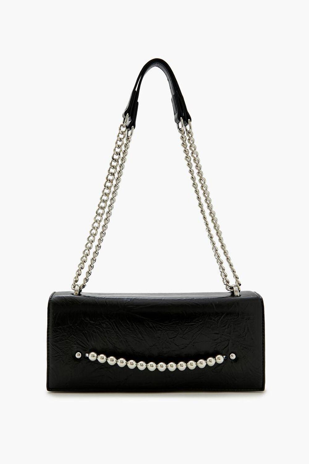 Beaded Faux Leather Shoulder Bag | Forever 21 Product Image