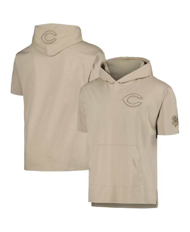 Mens Pro Standard Tan Cincinnati Reds Neutral Short Sleeve Hoodie T-shirt Product Image