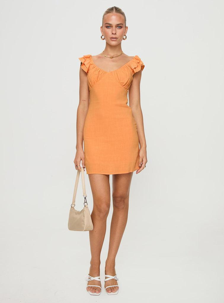 Leto Mini Dress Orange Product Image