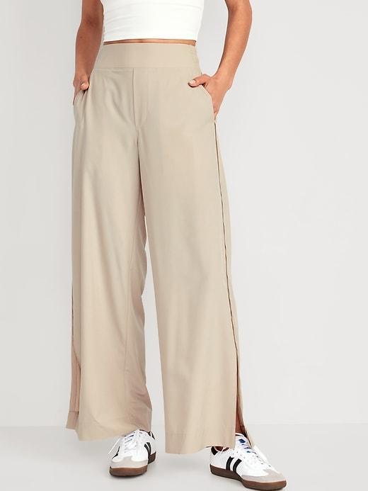 High-Waisted StretchTech Wide-Leg Pants Product Image