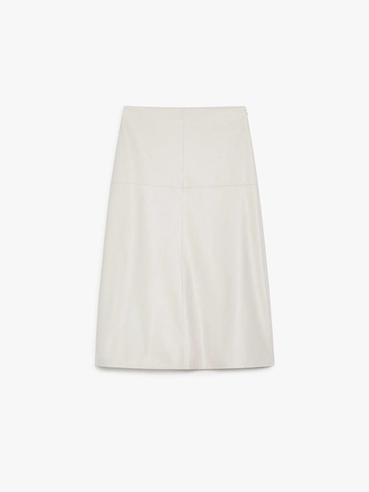 Max Mara Scilli Coated Jersey Midi Skirt in Beige product image