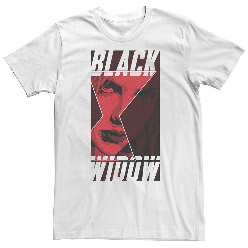 Marvel Big & Tall Marvel Black Widow Logo Fill Portrait Tee, Men's, Size: XL Tall, White Product Image