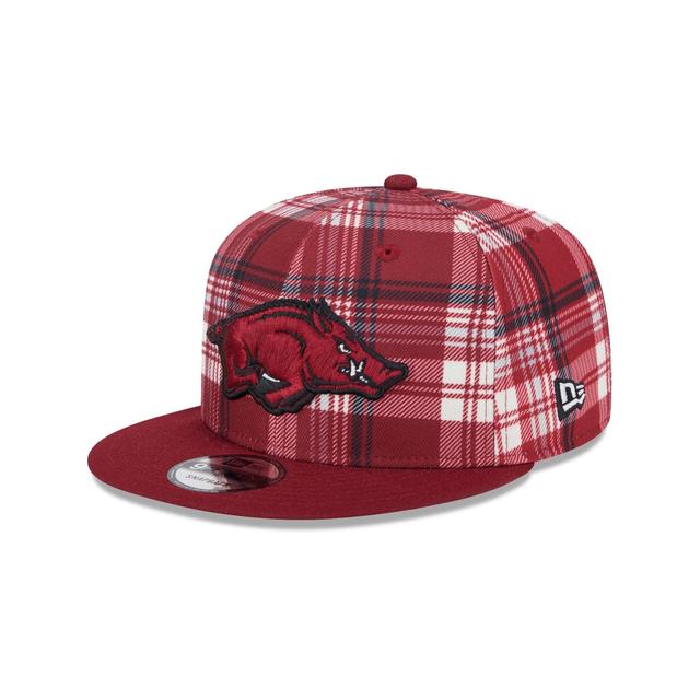 Arkansas Razorbacks Plaid 9FIFTY Snapback Hat Male Product Image