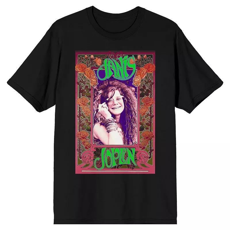 Mens Janis Joplin Rose Border Graphic Tee Product Image