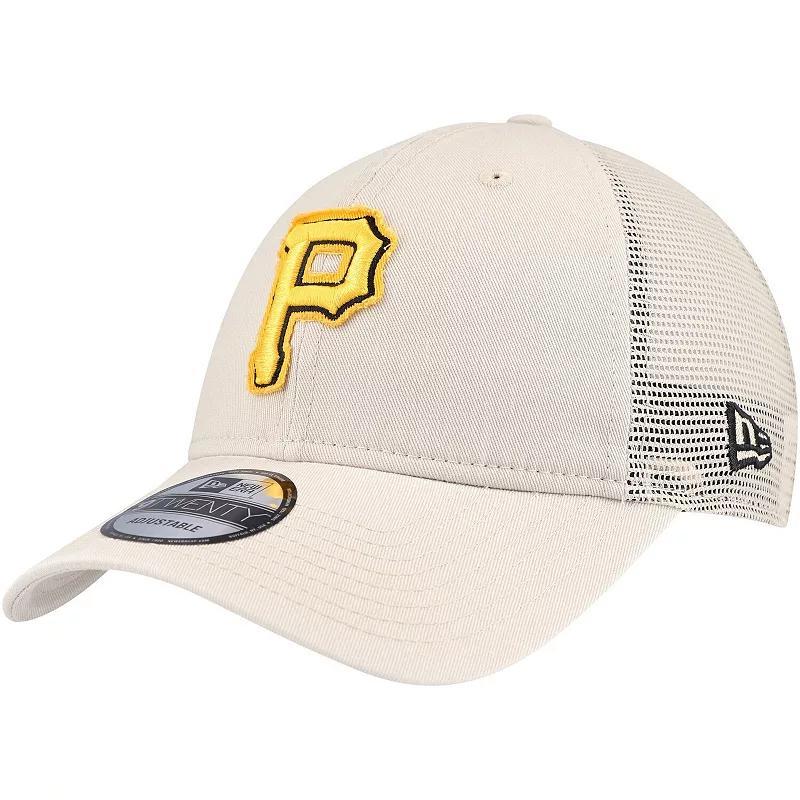 Mens New Era Stone Pittsburgh Pirates Game Day 9TWENTY Adjustable Trucker Hat Product Image