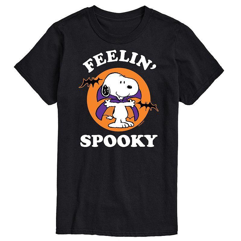 Big & Tall Peanuts Feelin Spooky Tee, Mens Black Product Image