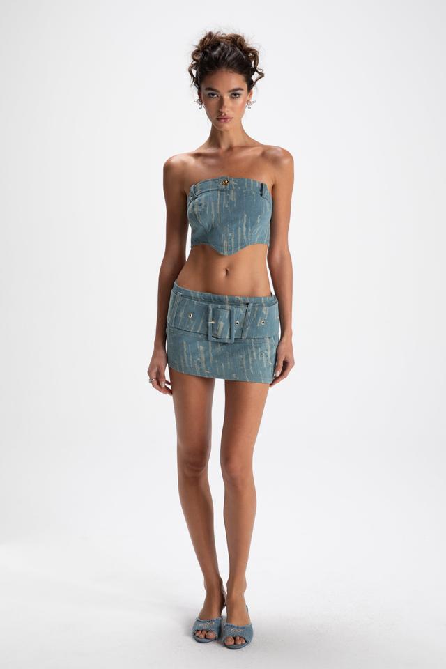 Claire Denim Mini Skirt Product Image