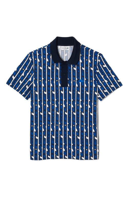 Lacoste Regular Fit Print Stretch Cotton Blend Polo Shirt Product Image