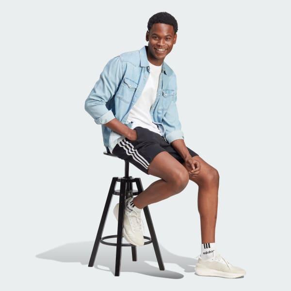 Essentials Fleece 3-Stripes Shorts Product Image