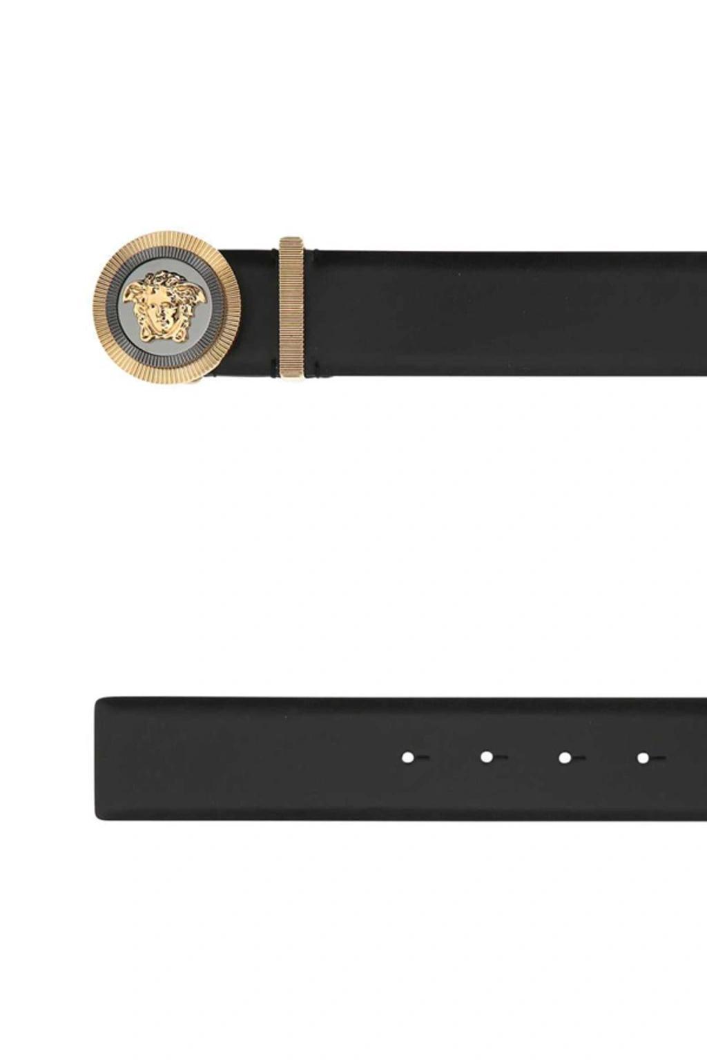 La Medusa Plaque Belt In Black Product Image