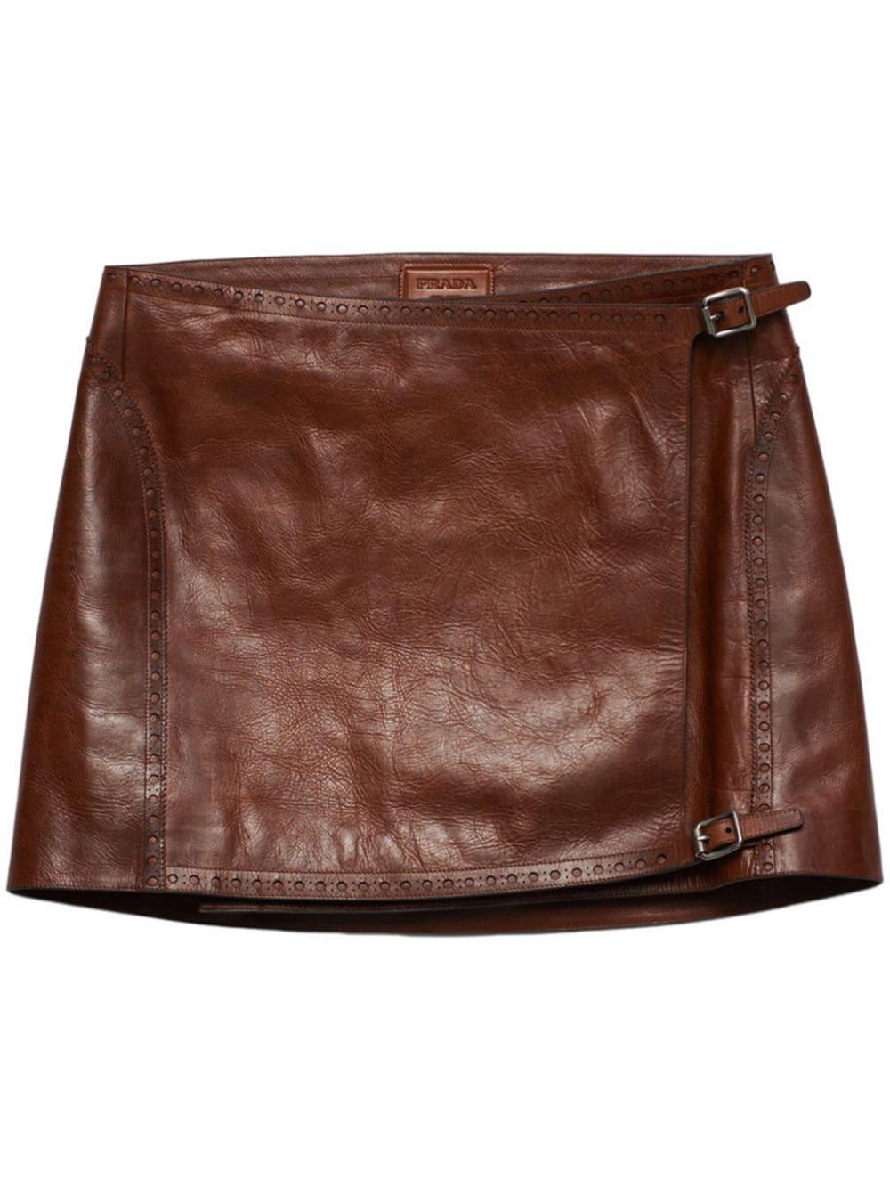 leather mini skirt product image