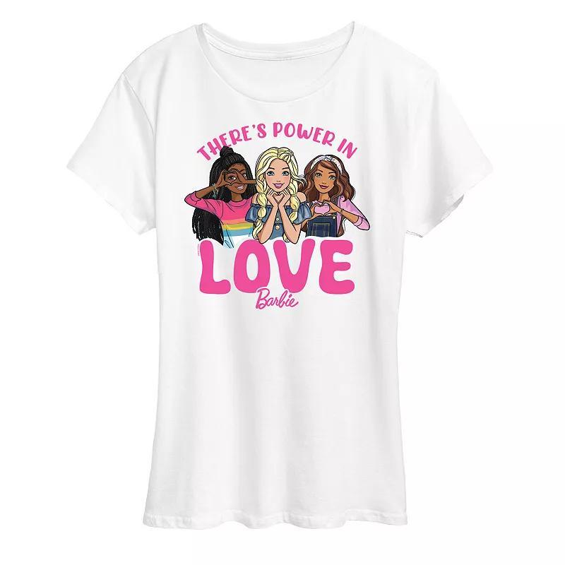 Womens Barbie Theres Power In Love Graphic Tee Product Image