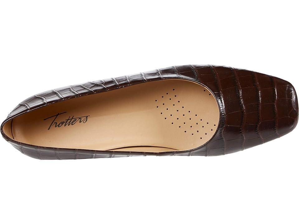 Trotters Honor (Dark Croco Leather) Women's Shoes Product Image