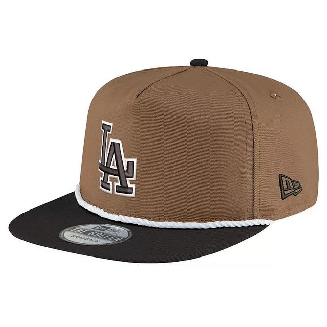 Mens New Era Khaki/Black Los Angeles Dodgers Golfer Snapback Hat Product Image