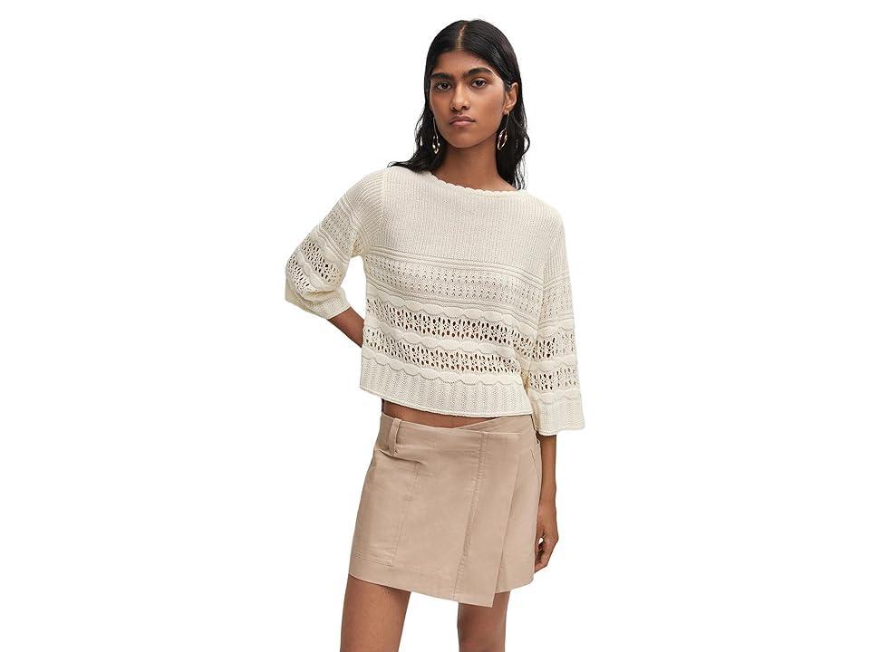 MANGO Tassyto Sweater (Ecru) Women's Clothing Product Image