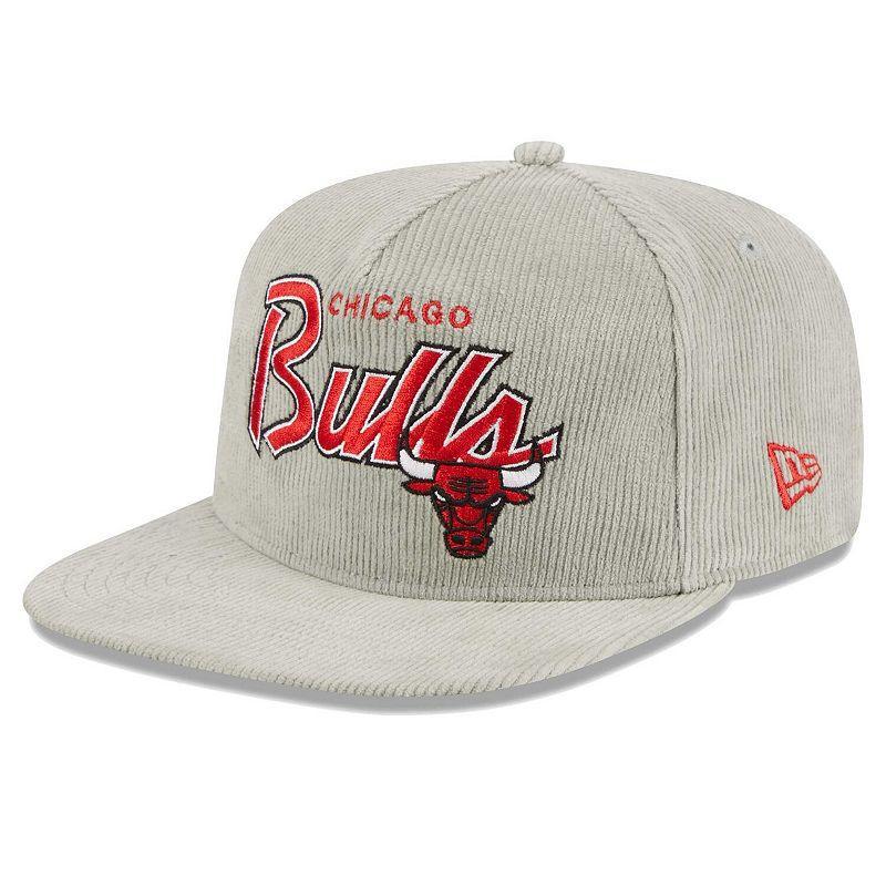 Mens New Era  Gray Chicago Bulls The Golfer Corduroy 9FIFTY Snapback Hat Product Image