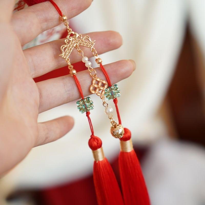 Embroidered Pom Pom Tassel Charm Product Image