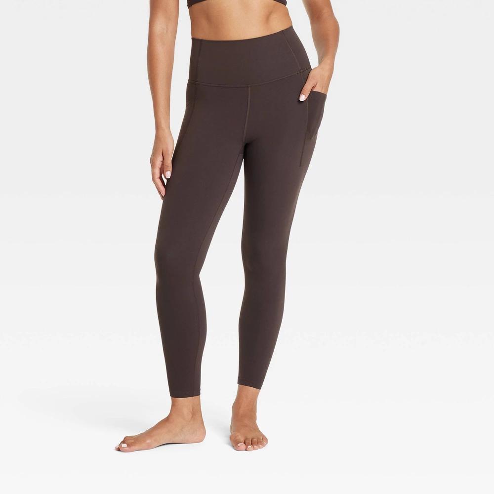 Womens Everyday Soft Ultra High-Rise Pocketed 7/8 Leggings - All In Motion Dark Brown Product Image