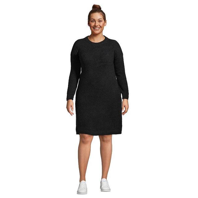 Plus Size Lands End Lounge Crewneck Sweater Dress, Womens Product Image