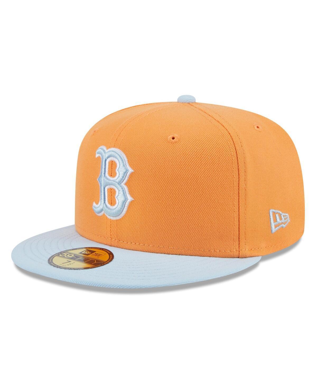 Mens New Era /Light Blue Boston Red Sox Spring Color Basic Two-Tone 59FIFTY Fitted Hat Product Image