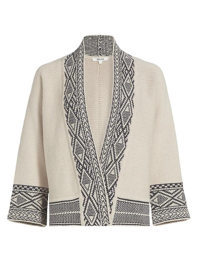 Womens Kenny Jacquard Cotton-Blend Cardigan Product Image