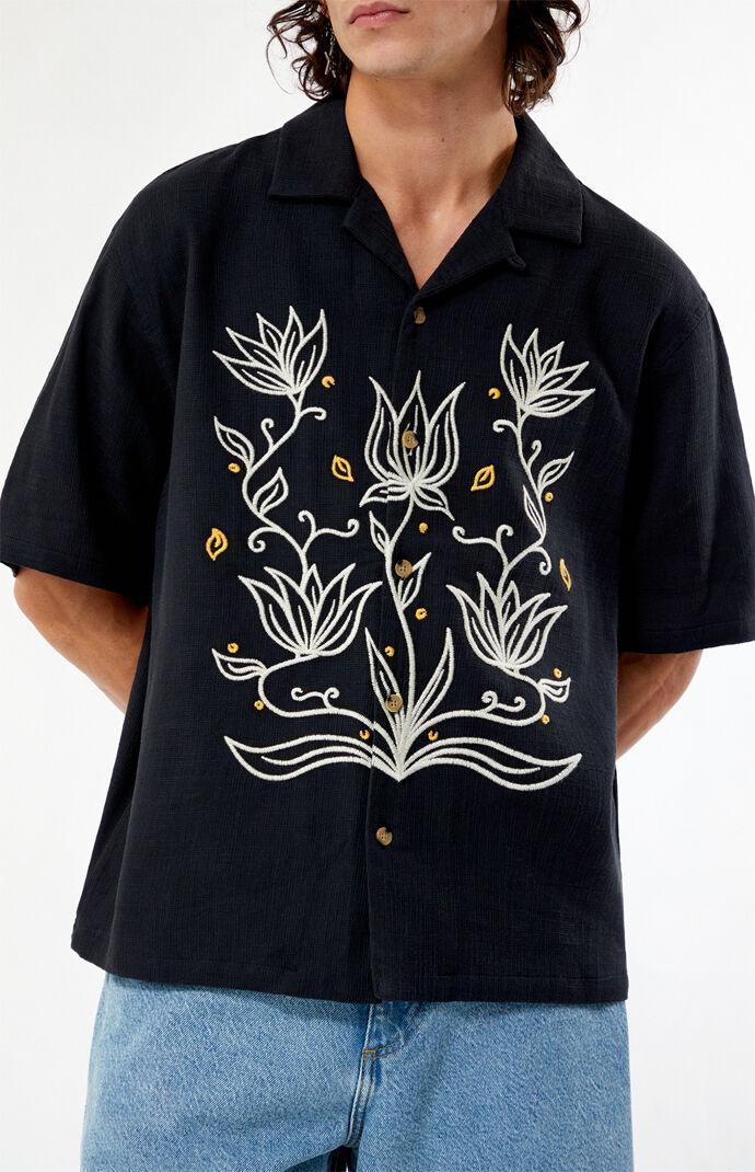 Men's Provincial Oversized Embroidered Camp Shirt Product Image