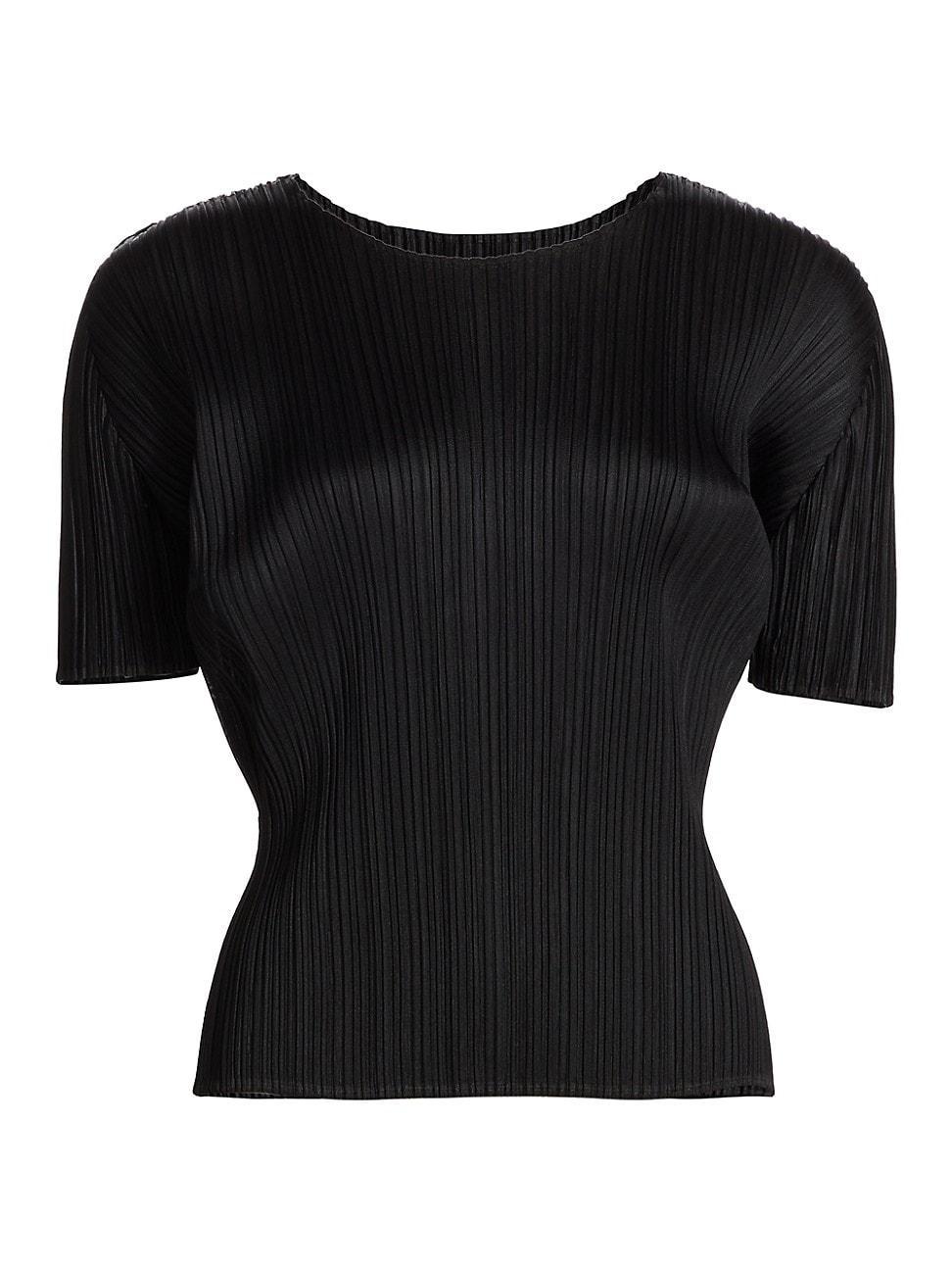 Womens Basics Pliss T-Shirt Product Image