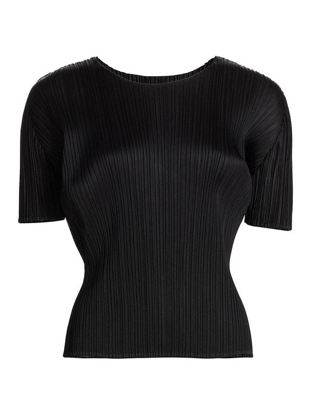 Womens Basics Pliss T-Shirt Product Image