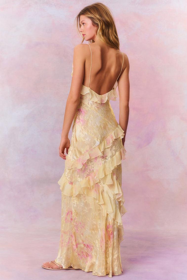 Rialto Floral Chiffon Maxi Dress Product Image