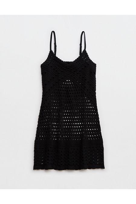 Aerie Crochet Cover Up Mini Dress Women's Product Image