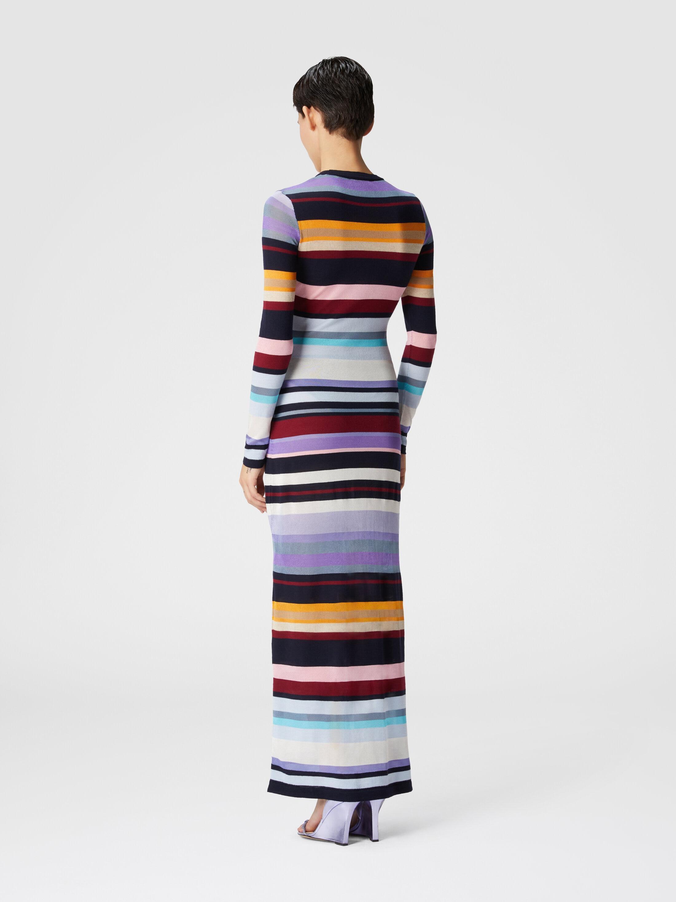 Long dress in striped stockinette stitch Product Image