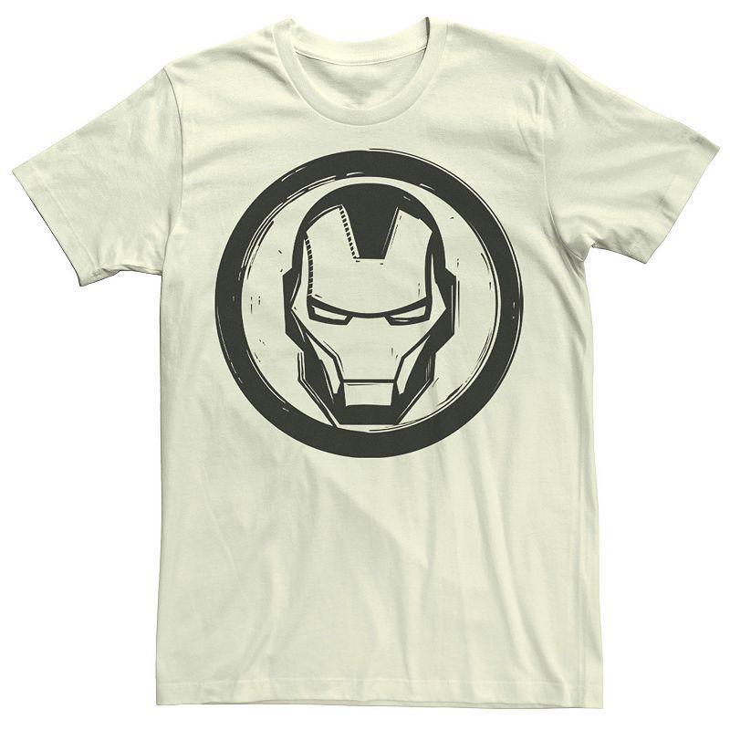 Mens Marvel Iron Man Woodcut Mask Tee Product Image