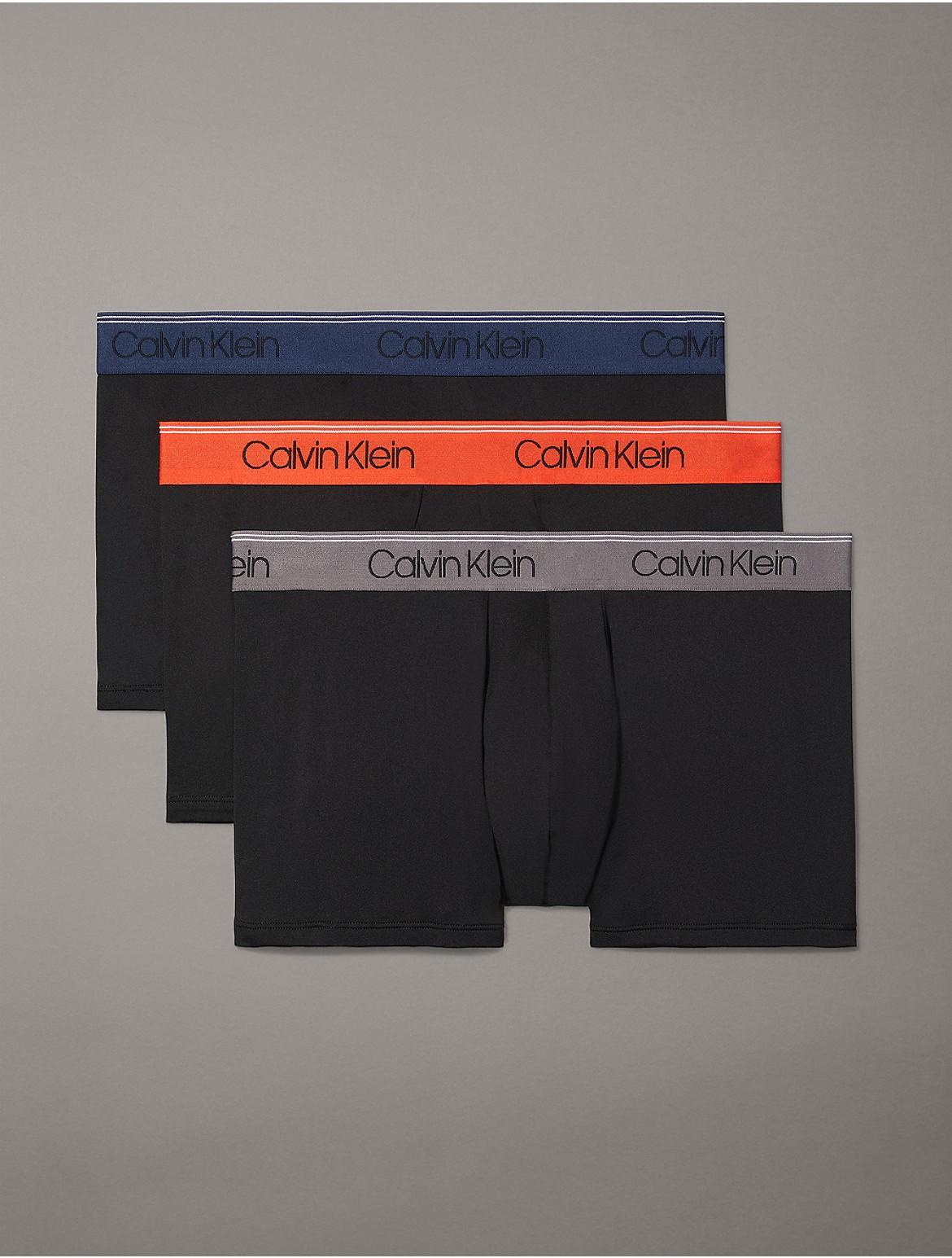 Calvin Klein Microfiber Stretch Wicking Low Rise Trunks, Pack of 3 Product Image