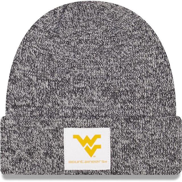 Mens New Era Heathered Black West Virginia Mountaineers Hamilton Cuffed Knit Hat Product Image