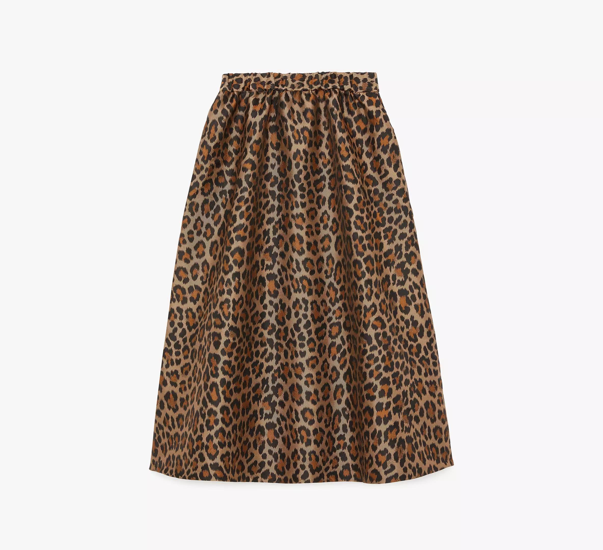 Classic Leopard Midi Skirt Product Image