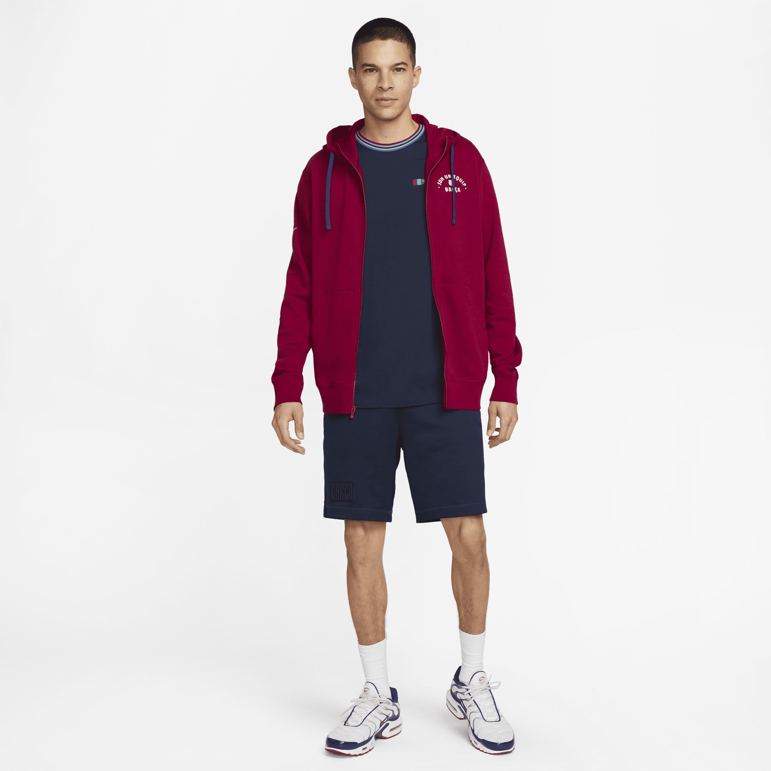 Mens Nike Red Barcelona Club Fleece Full-Zip Hoodie Product Image