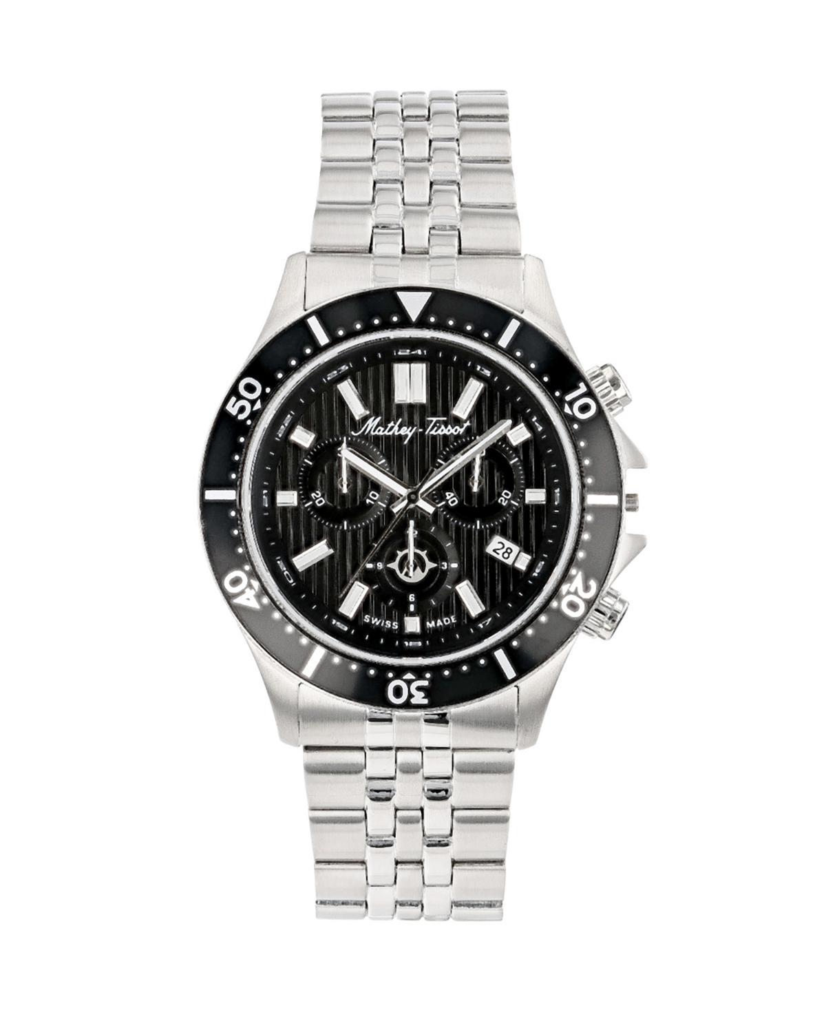 Mathey-Tissot Mens Expedition Chronograph Collection Stainless Steel Bracelet Watch, 43mm Product Image