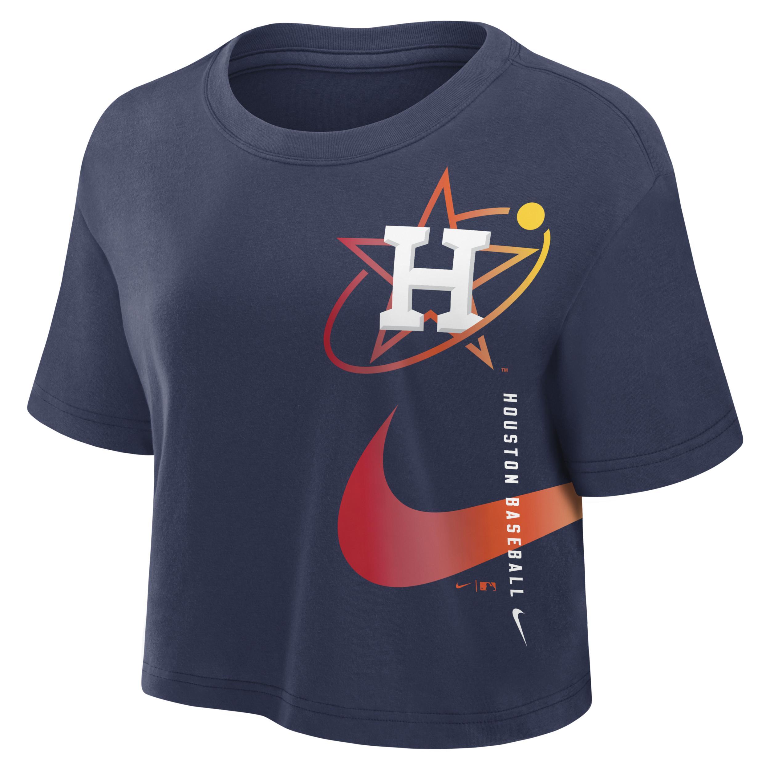 Houston Astros City Connect Nike Women's Dri-FIT MLB Cropped T-Shirt Product Image