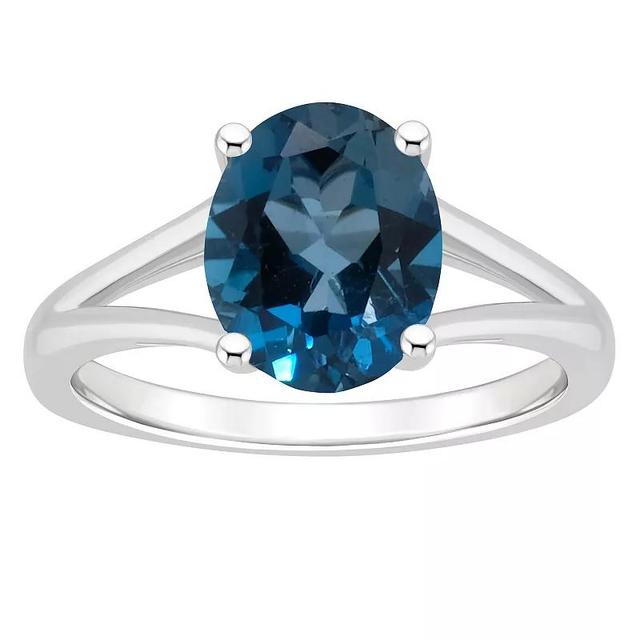 Macys Womens London Blue Topaz (3-3/5 ct.t.w.) Ring in Sterling Silver Product Image