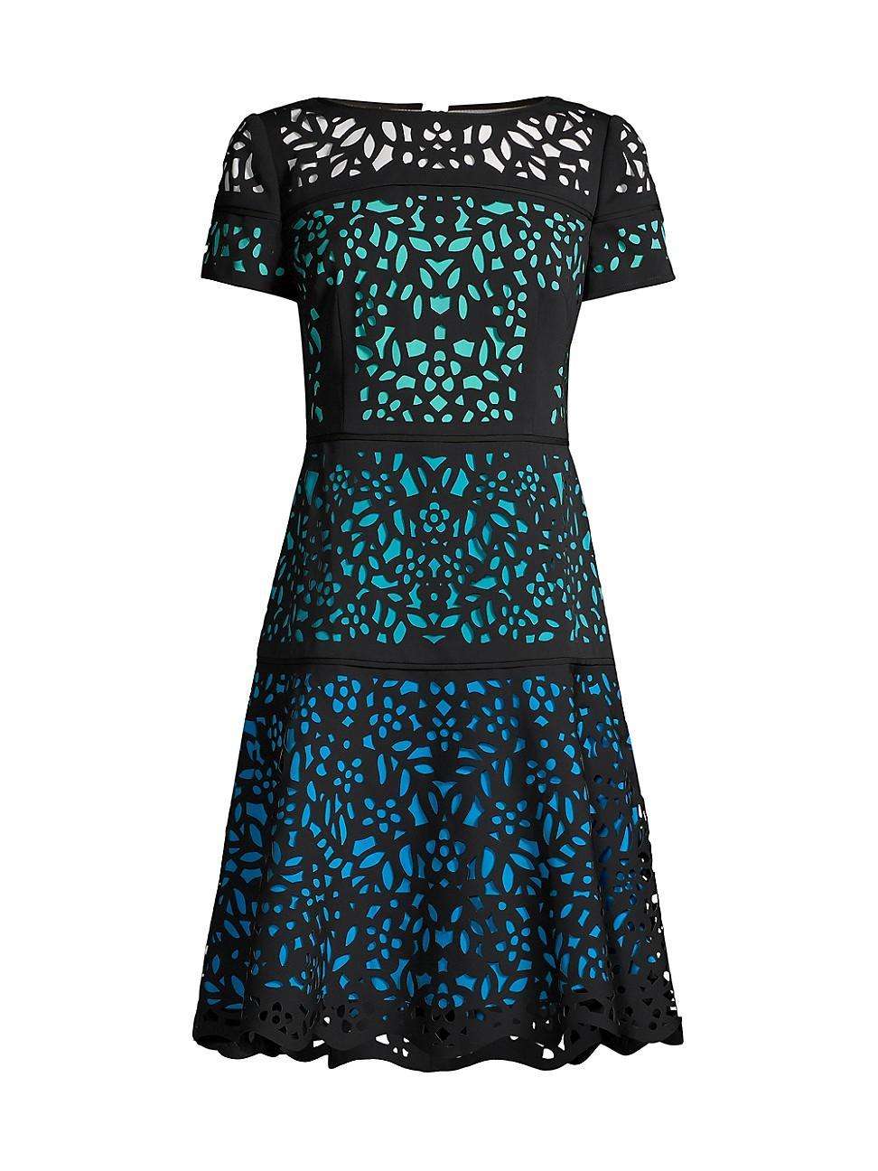 Shani Ombr Lace Fit & Flare Dress Product Image