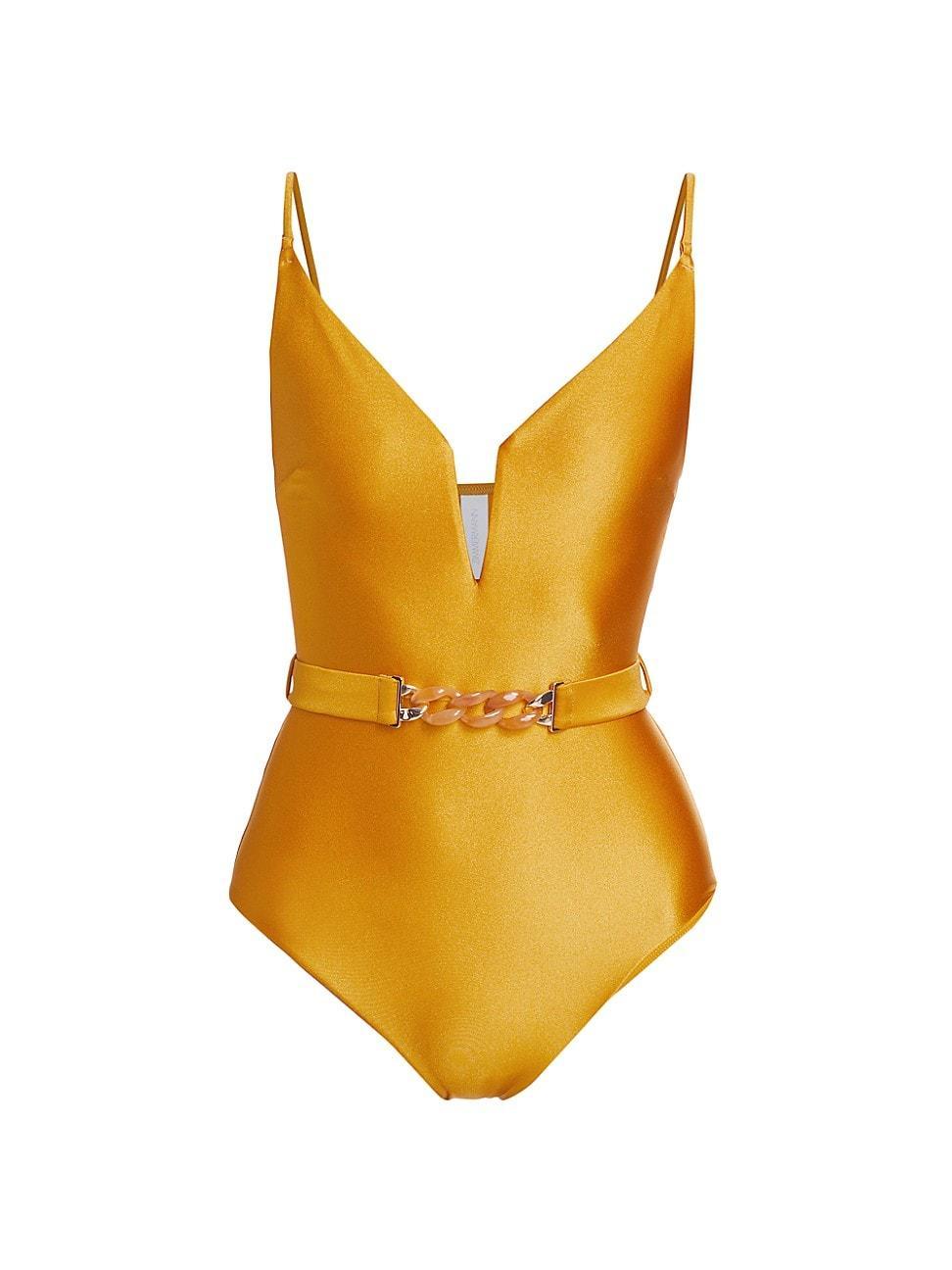 Womens August Plunge One-Piece Swimsuit Product Image