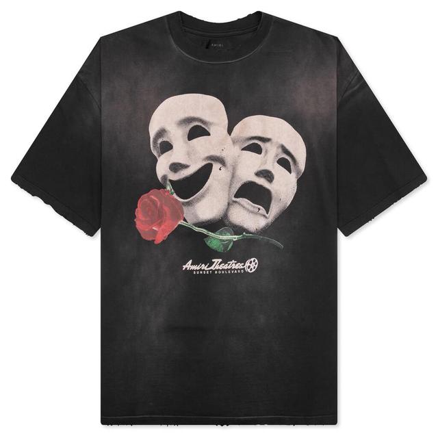 Theatre Masks Oversized Tee - Black Male Product Image