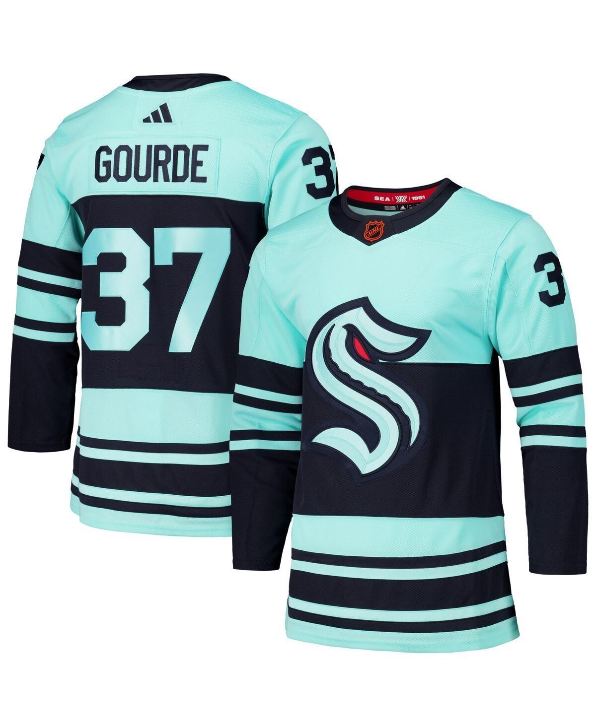 Adidas Mens Yanni Gourde Light Blue Seattle Kraken Reverse Retro 2.0 Authentic Player Jersey - Light Blue Product Image