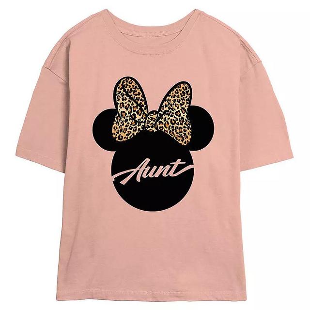 Disneys Minnie Mouse Aunt Womens Skimmer Graphic Tee Pink Product Image